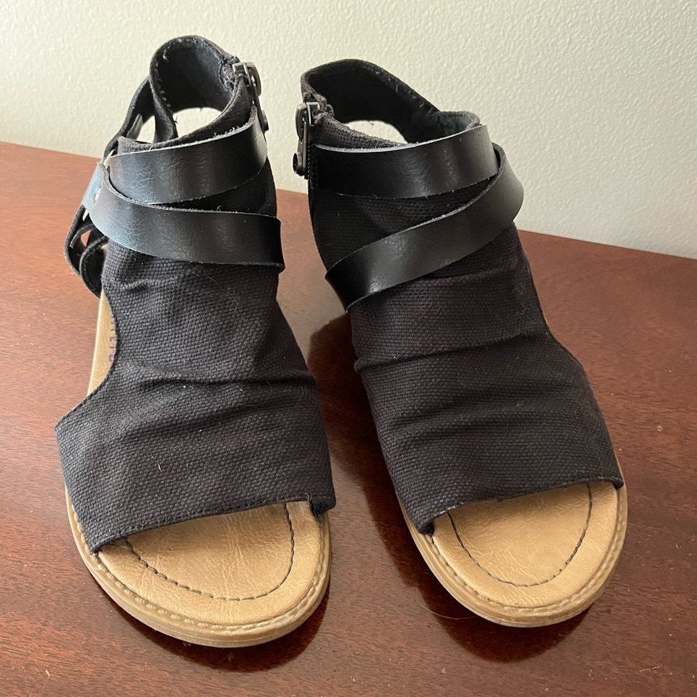 Blowfish Black Sandals (Size 7)